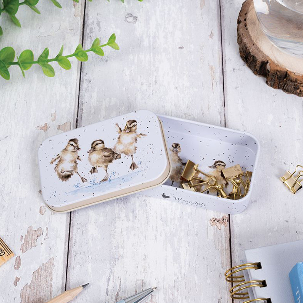Splashing Ducklings | 9cm Wrendale Lidded Tin | Cracker Filler | Little Gift