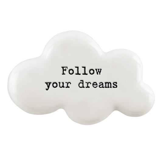 Follow Your Dreams | Porcelain Cloud Token | Little Gift | Cracker Filler
