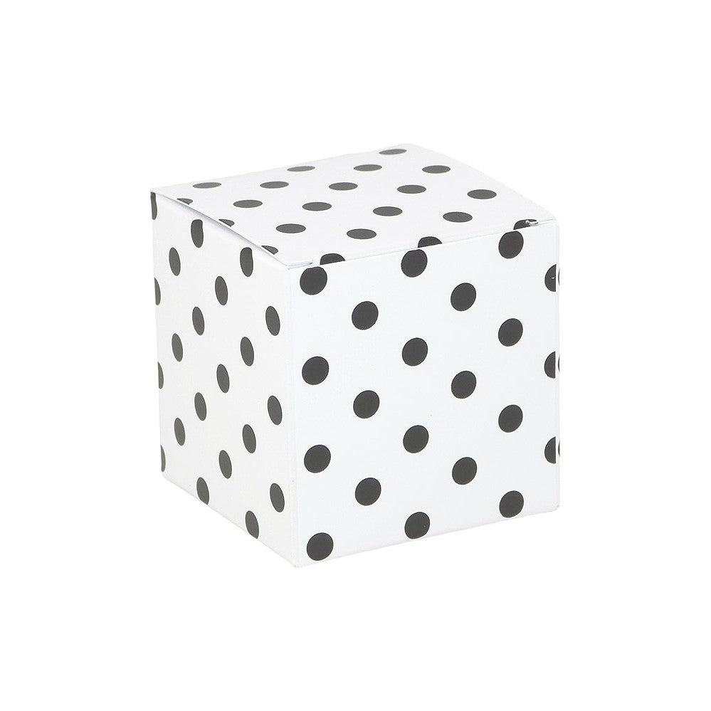 Monochrome Dots | Little Gift Box | 5cm Cube | Single or 6 Boxes