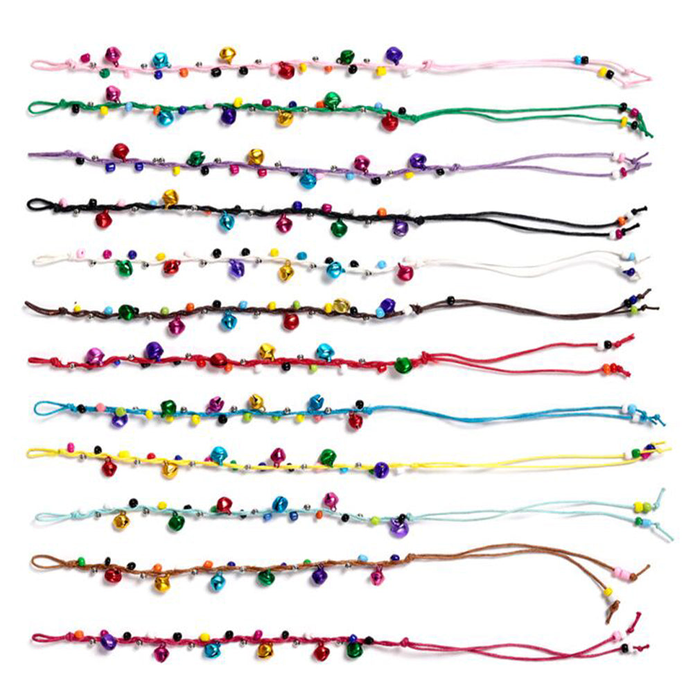 Beads & Bells | Woven Friendship Bracelet | Single | Mini Gift | Cracker Filler