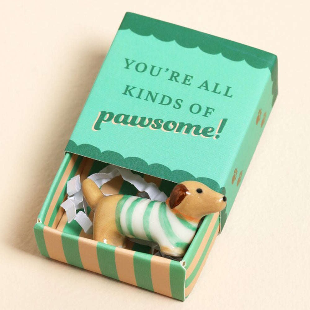 You're All Kinds of Pawsome | Mini Matchbox & Dachshund Token | Cracker Filler