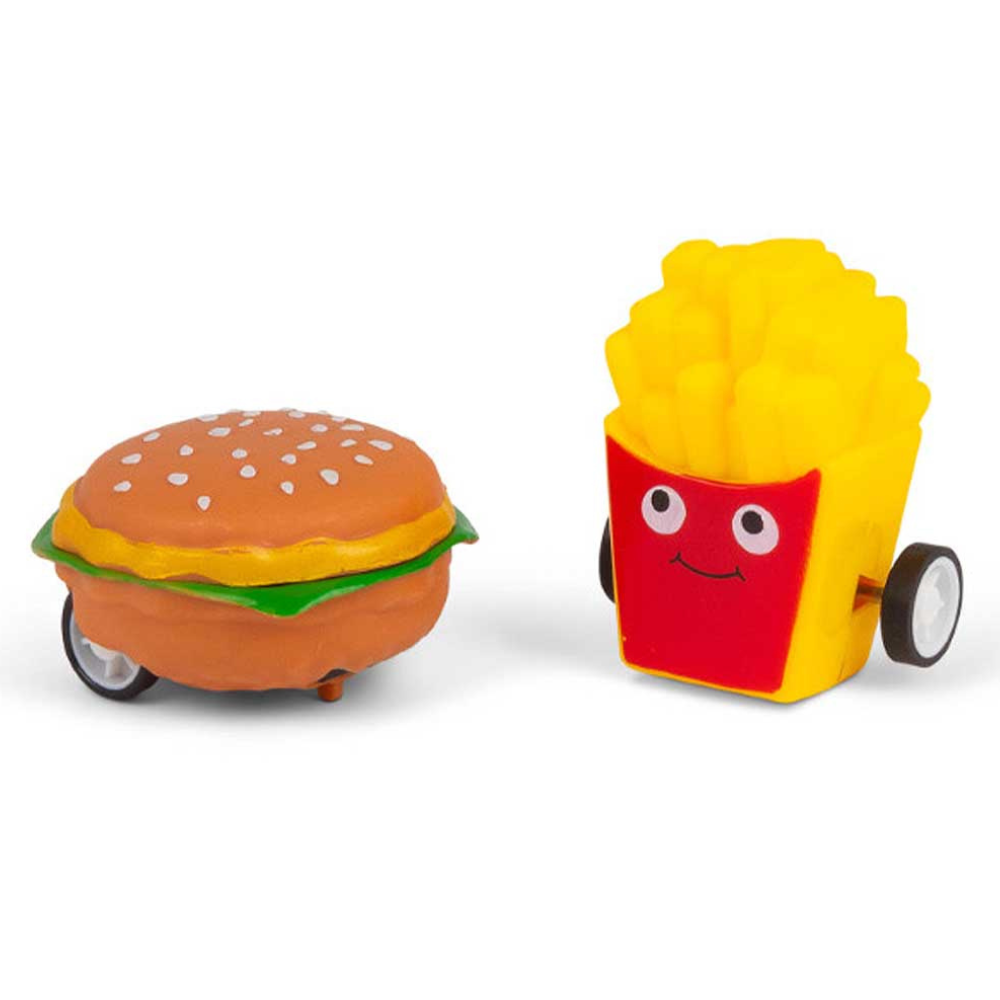 Fast Food Burger & Fries Toys | Pull Back & Go | Little Gift | Cracker Filler