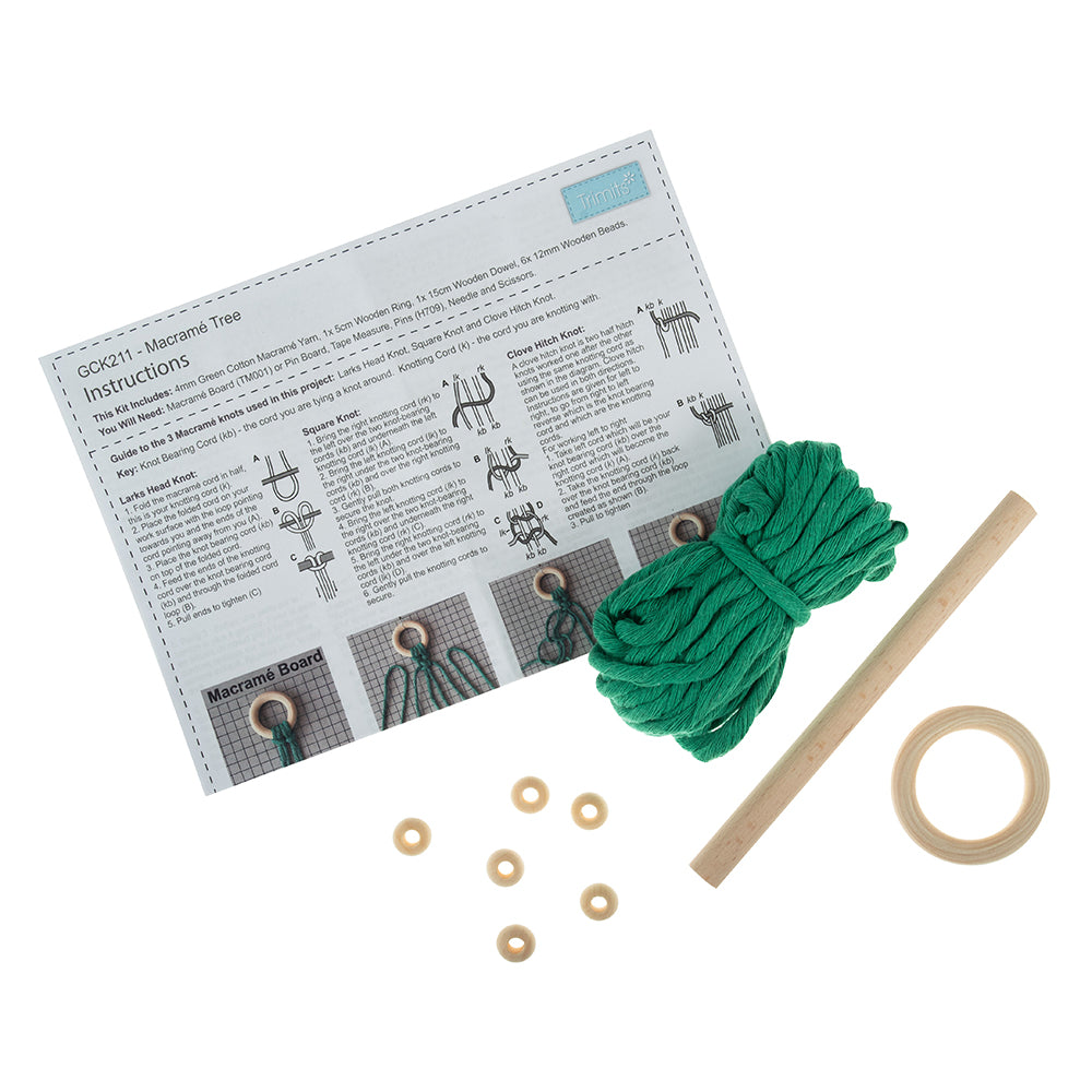 Christmas Tree | Make Your Own Macrame Hanger | Small Craft Kit