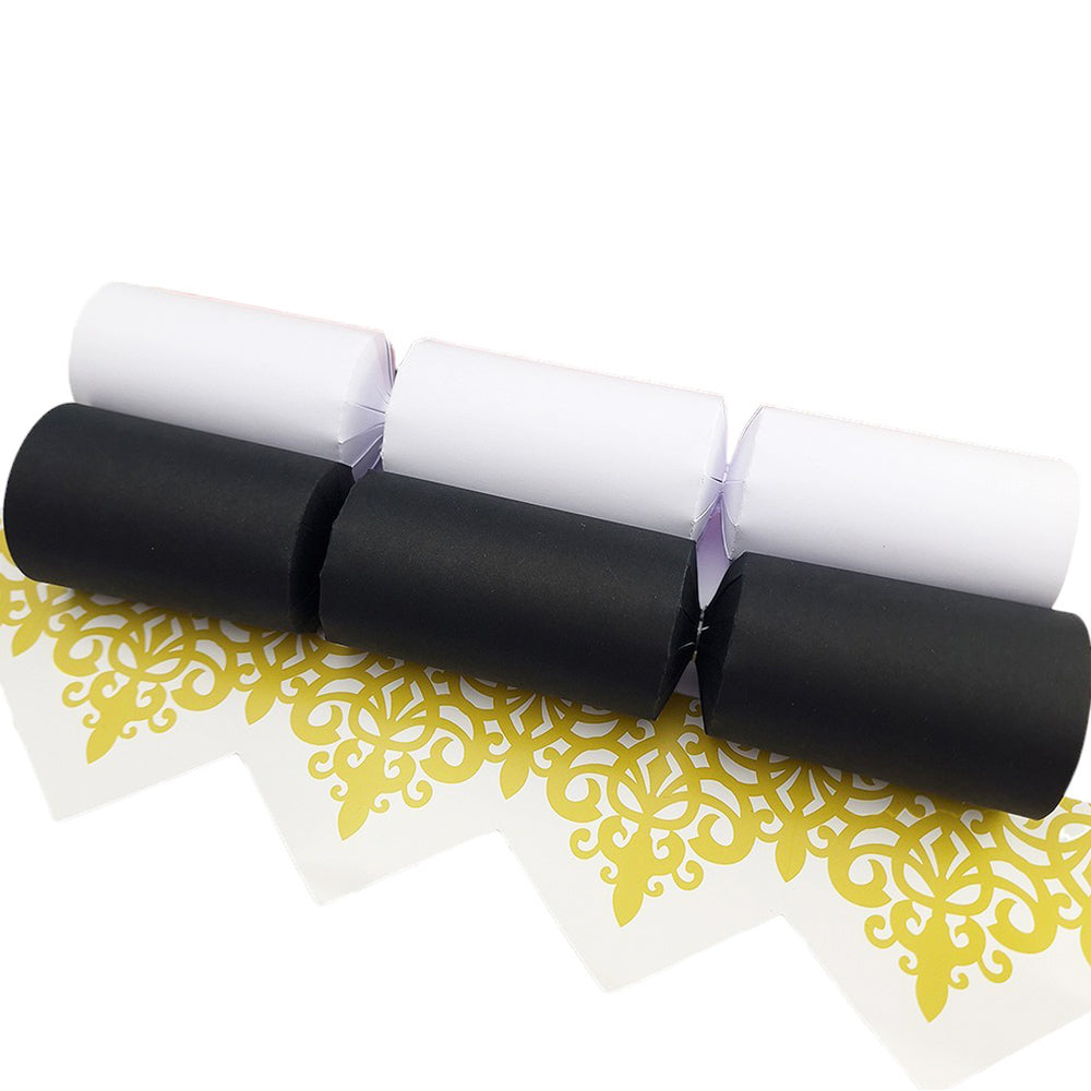 Monochrome Black and White | Bulk Craft Kits to Make 100 Crackers | Recyclable