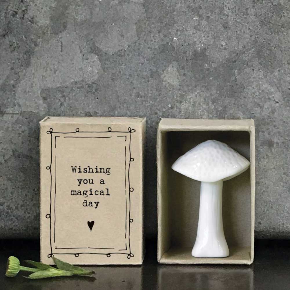 Magical Day in a Matchbox | Porcelain Mushroom | Cracker Filler | Little Gift