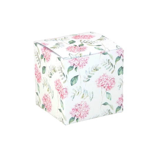 Pink Wedding Hydrangea | Little Gift Box | 5cm Cube | Single or 6 Boxes
