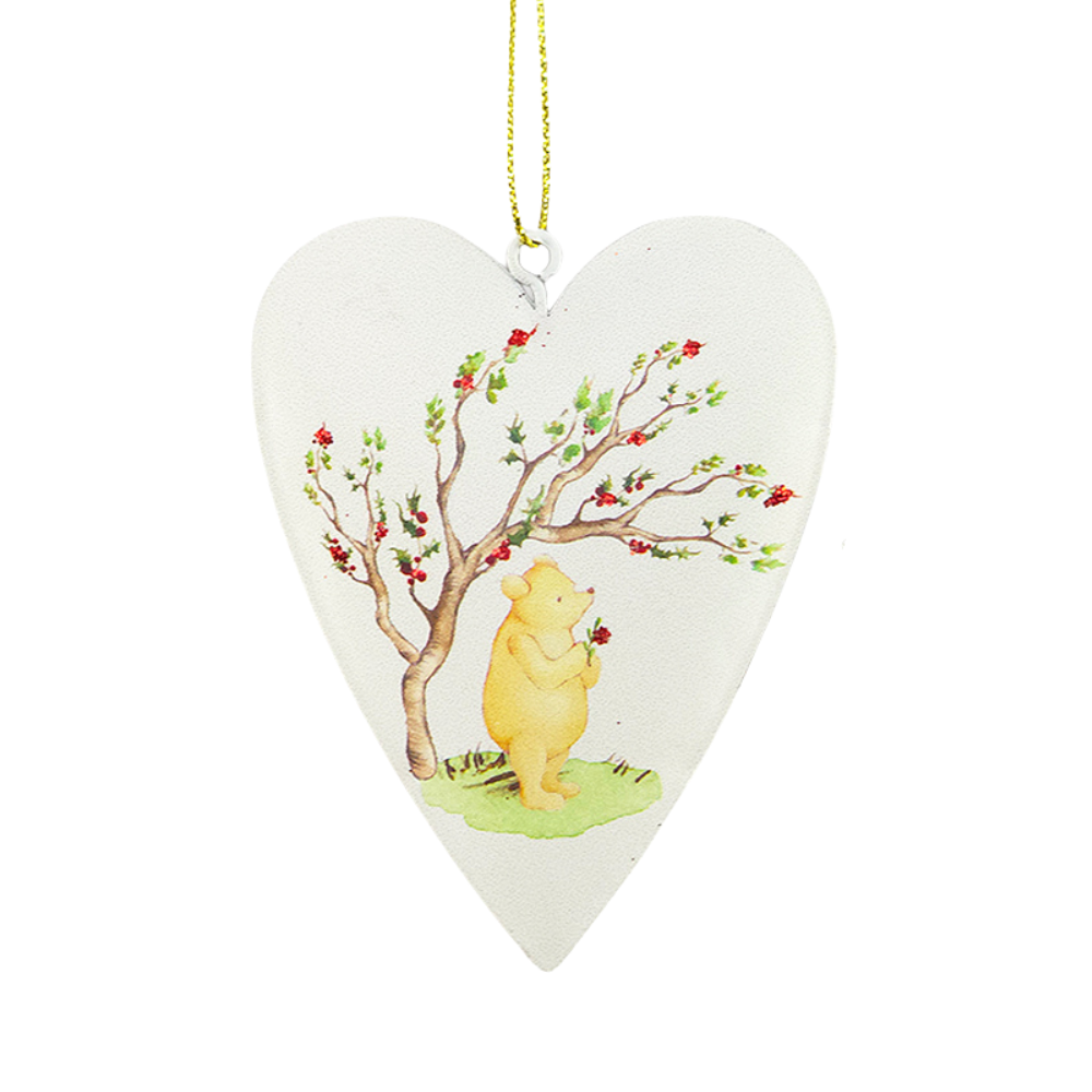 Tinware Winnie-The-Pooh Tree Heart Decoration | Gisela Graham