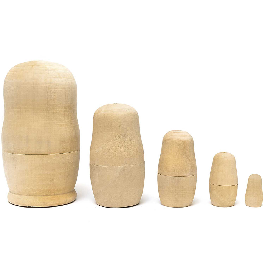 Paint Your Own Wooden Russian Doll Set | Set of 5