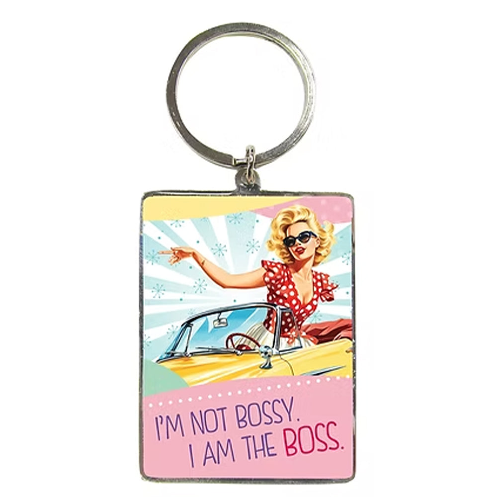 I'm Not Bossy, I Am The Boss | Ladies Retro Style Keyring | Cracker Filler