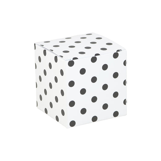 Monochrome Dots | Little Gift Box | 5cm Cube | Single or 6 Boxes