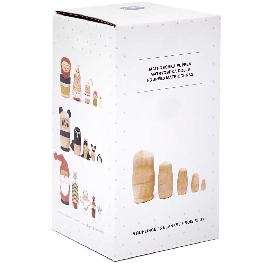 Paint Your Own Wooden Russian Doll Set | Set of 5