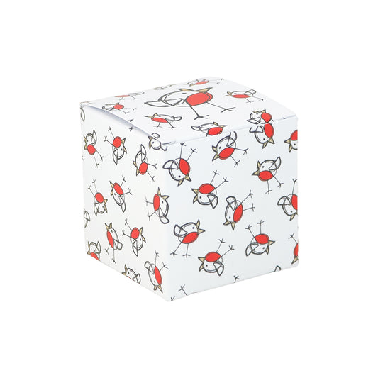 Chirpy Robin | Little Gift Box | 5cm Cube | Single or 6 Boxes