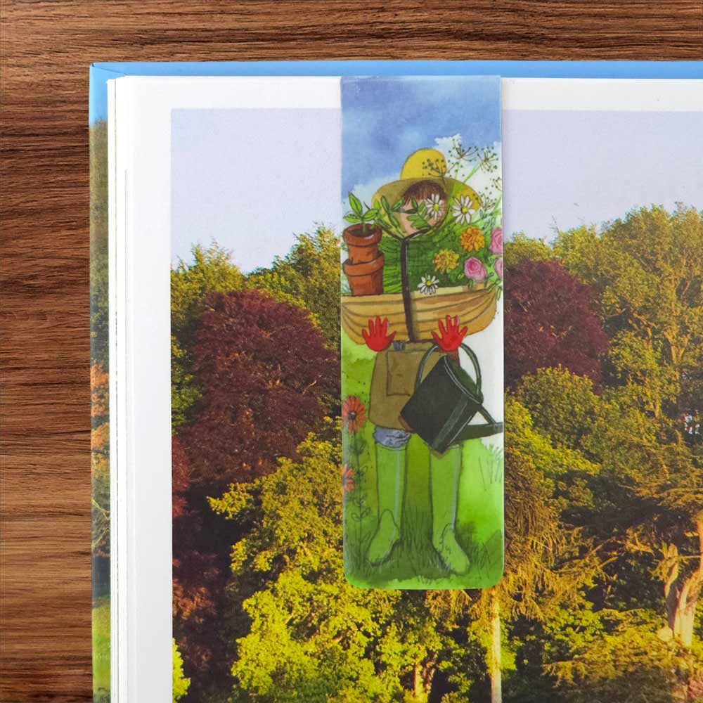 Lady Flower Gardener | Double Sided Magnetic Bookmark | Cracker Filler Gift
