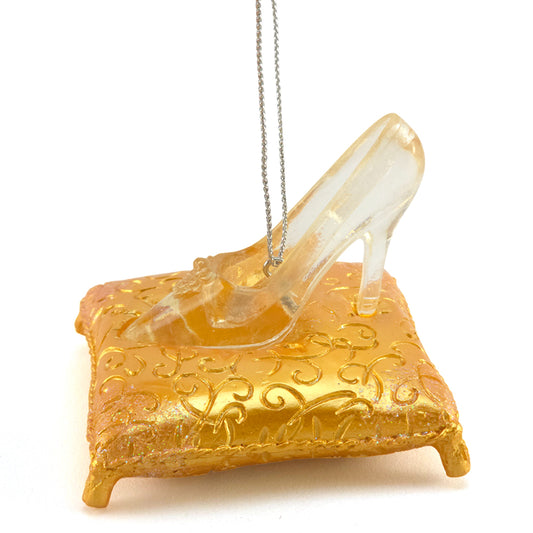 Glass Slipper & Cushion | Cinderella Christmas Ornament | Gisela Graham