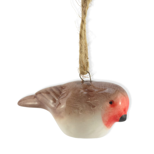 Christmas Robin | Hanging Ceramic Tree Decoration