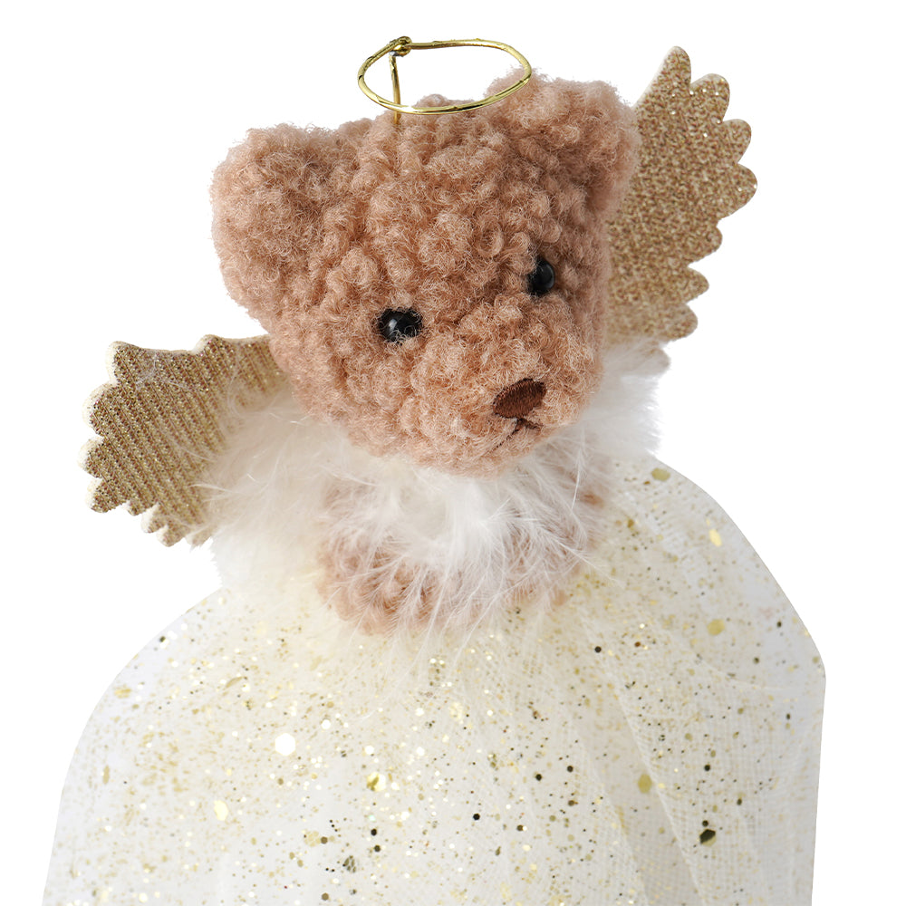 Gold | Teddy Bear Angel | Christmas Tree Topper | 17cm Tall