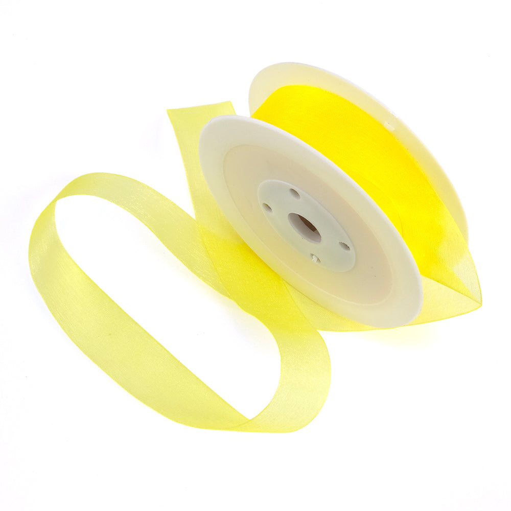 40mm or 25mm Organza Ribbon | Woven Edged | 25m Roll | Choice of Colours