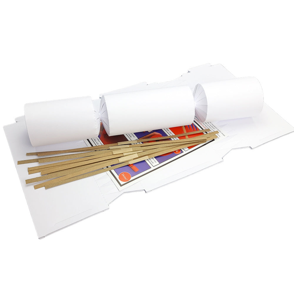 Basic White Make & Fill Your Own DIY Recyclable Christmas Cracker Craft Kit
