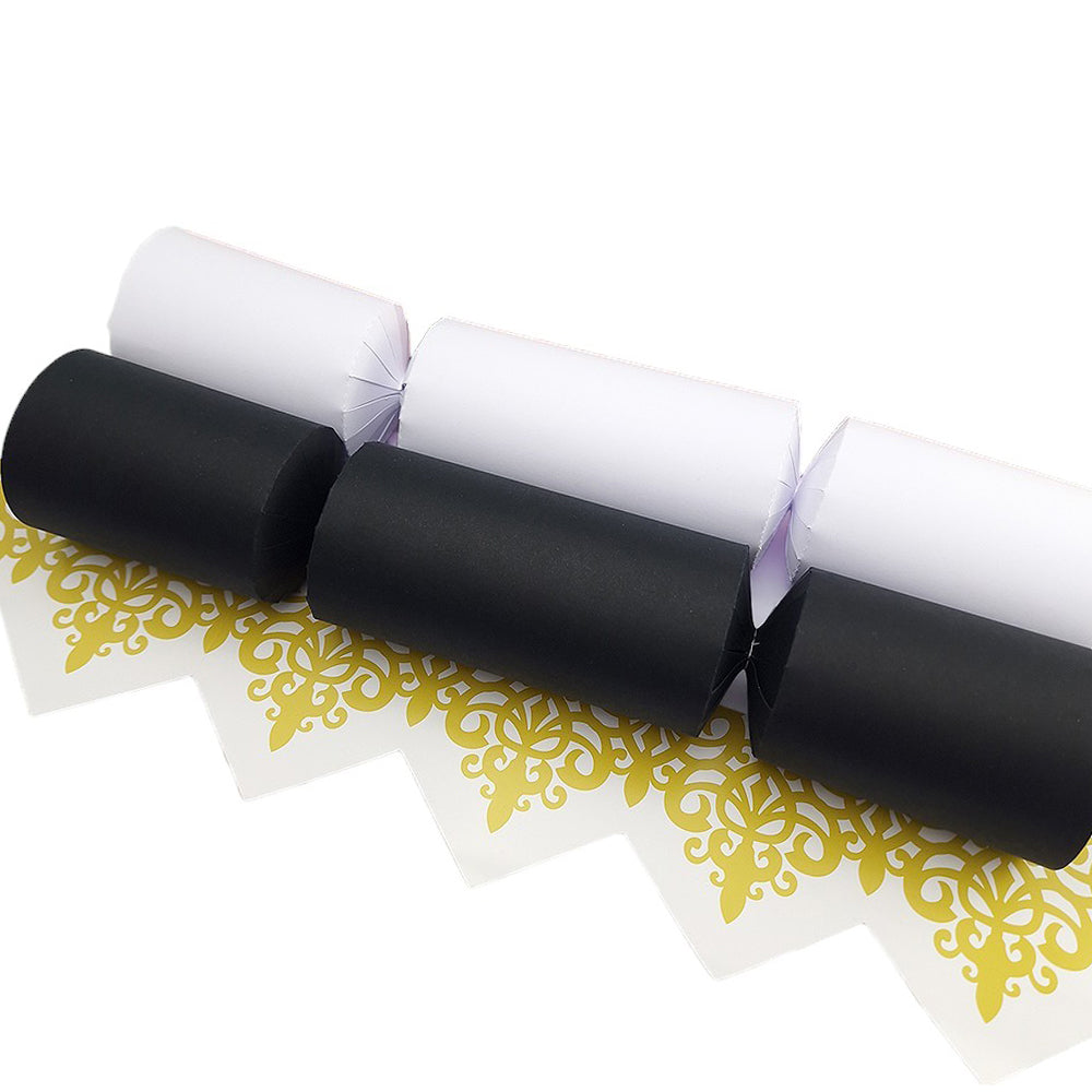 Monochrome Black & White | Craft Kit to Make 8 Recyclable Crackers | Cracker Making
