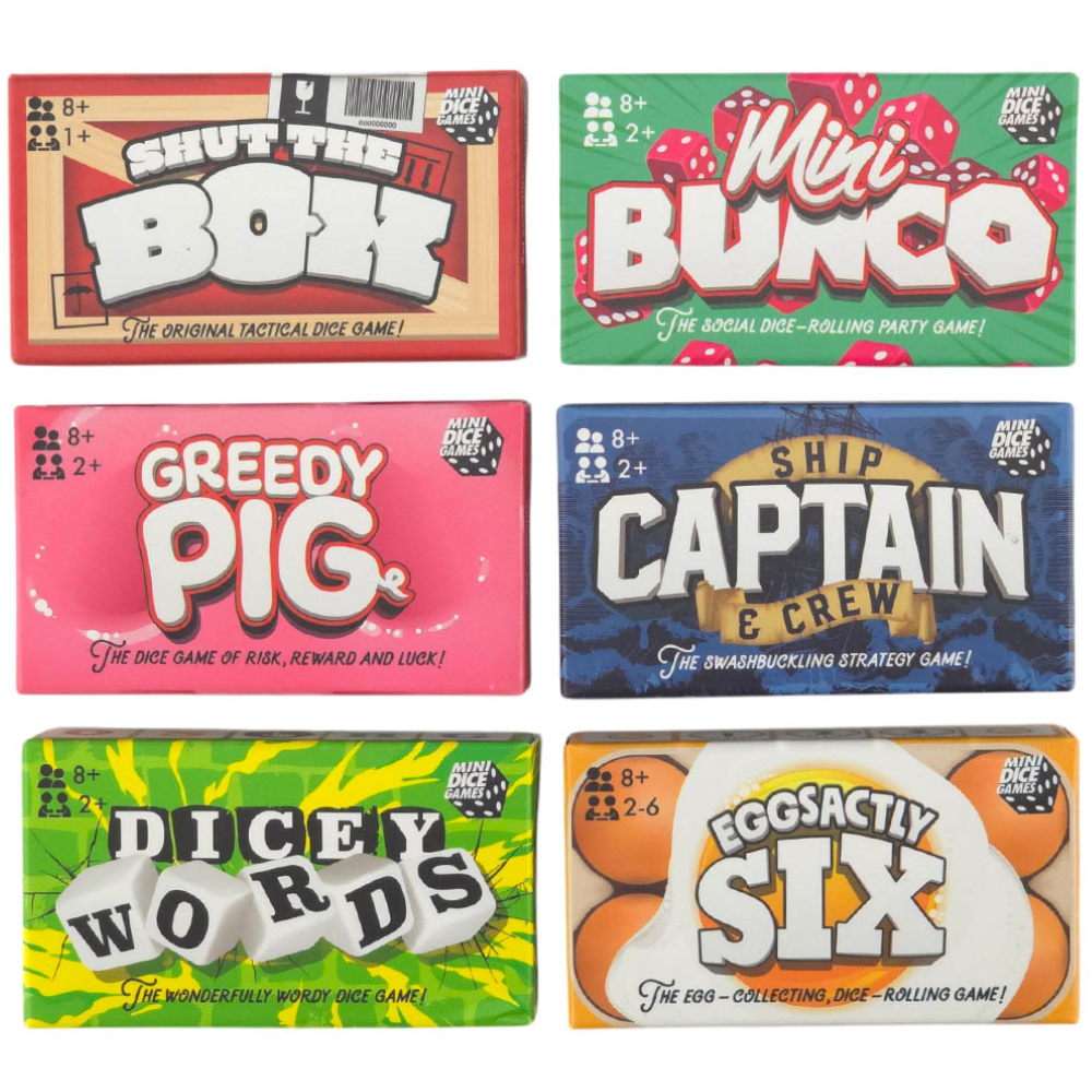 Mini Dice Games for Kids & Adults | Little Gift | Cracker Filler