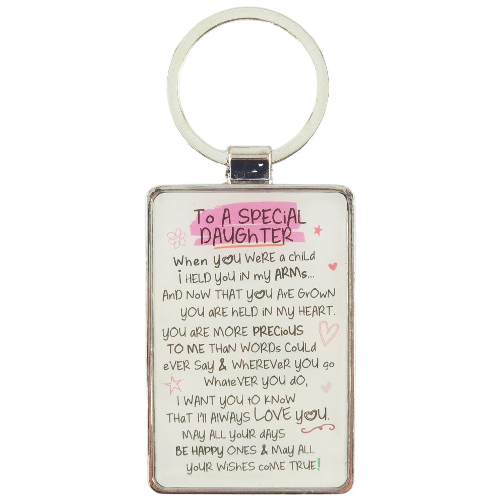 Special Daughter Verse | Metal Keyring | Little Gift | Cracker Filler