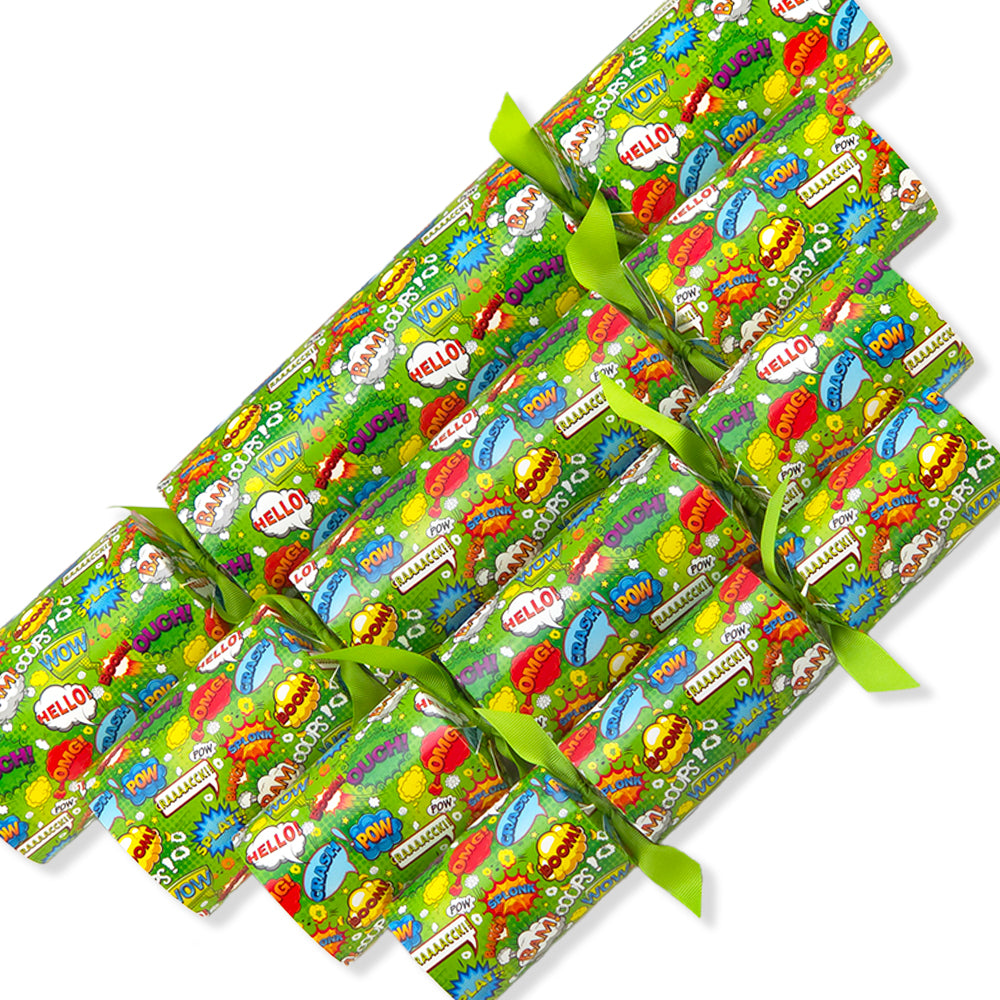 Reusable Keepsake Kids Design Cracker Set | Neon Superhero | Luxury DIY