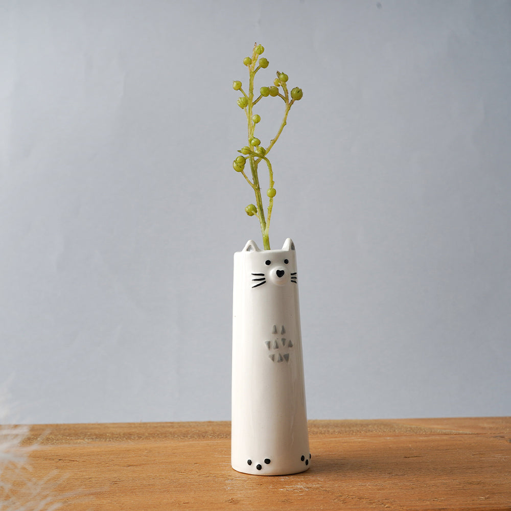 Cat | Ceramic Bud Vase | Little Gift | Cracker Filler