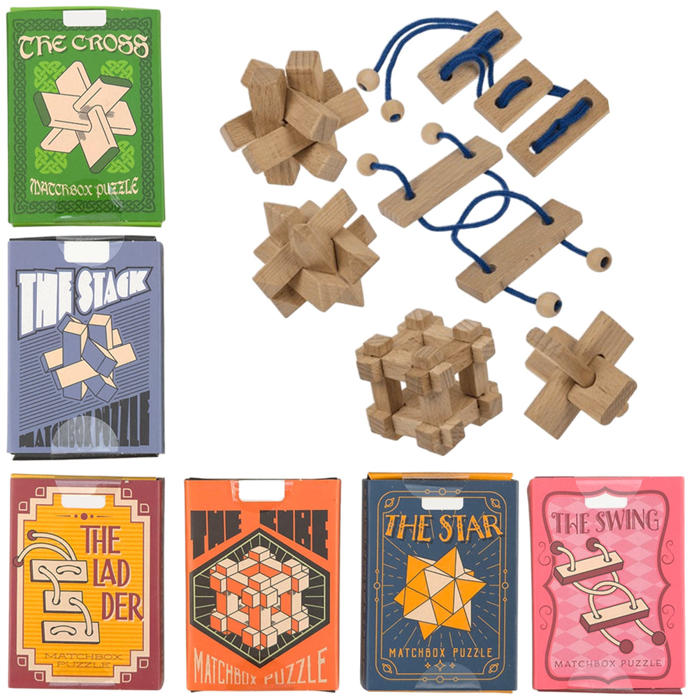 Mini 3D Wooden Matchbox Puzzles | Little Gift | Cracker Filler