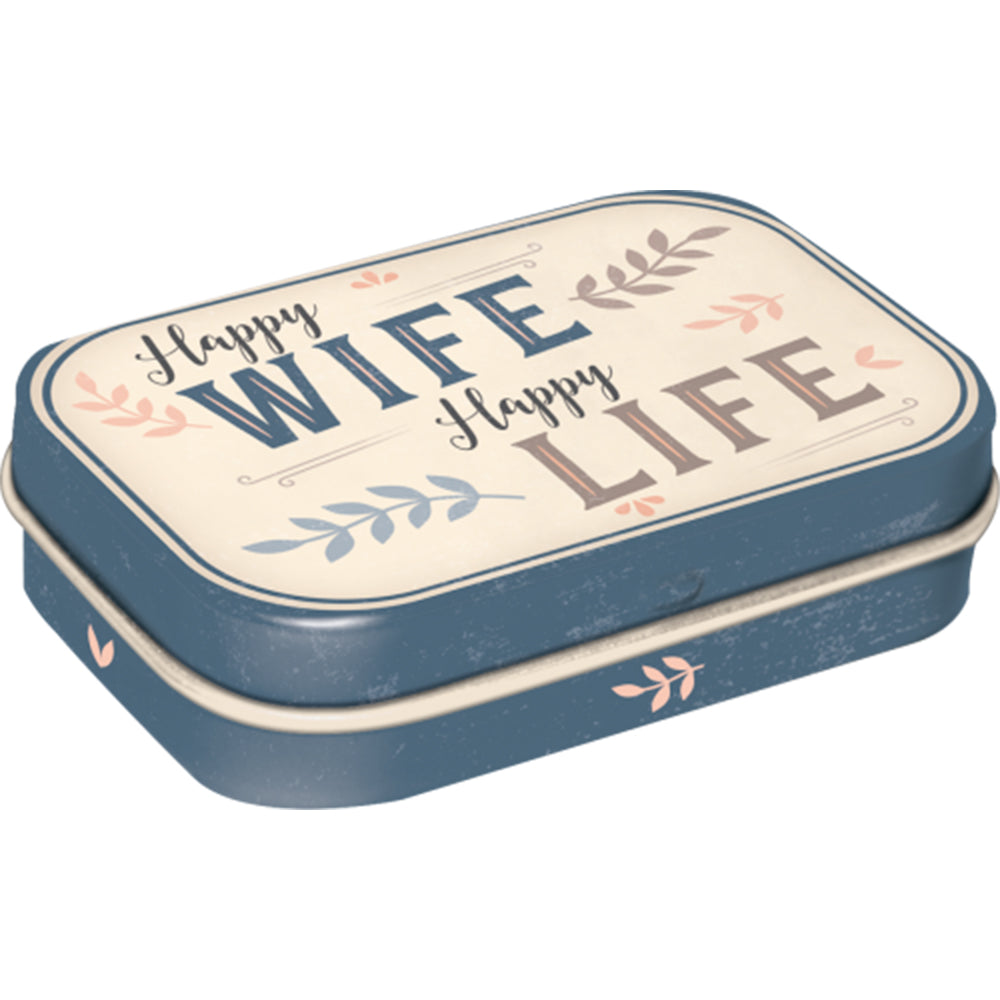 Happy Wife Happy Life | 15g Sugar Free Mint Tin | Cracker Filler | Mini Gift