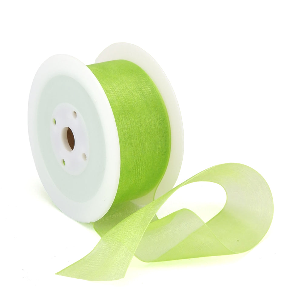 40mm or 25mm Organza Ribbon | Woven Edged | 25m Roll | Choice of Colours