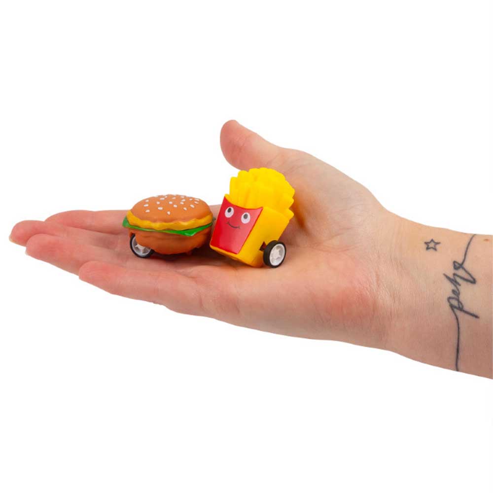 Fast Food Burger & Fries Toys | Pull Back & Go | Little Gift | Cracker Filler