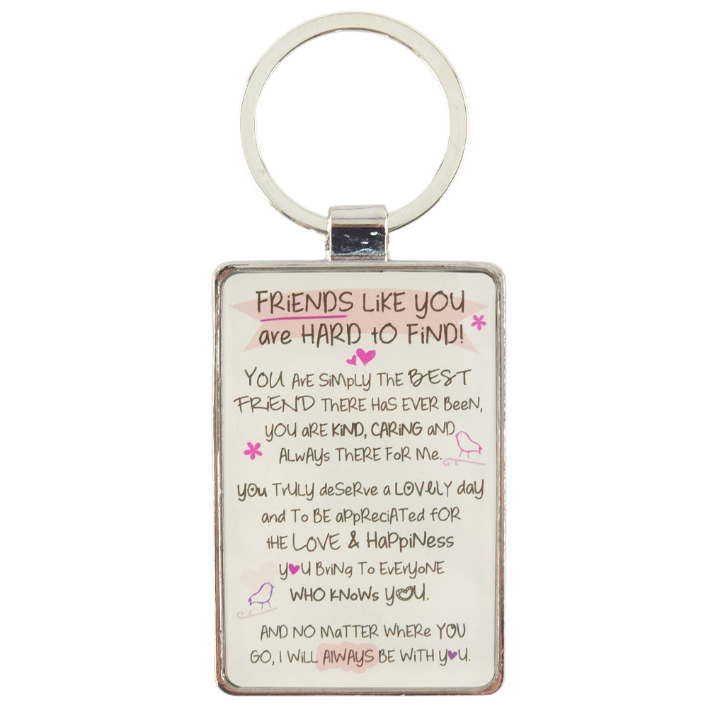 Friends Like You Hard to Find | Metal Keyring | Little Gift | Cracker Filler