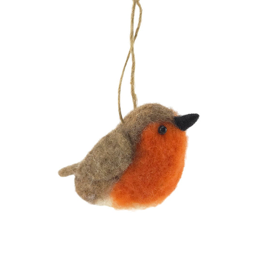 Felted Wool Robin | Hanging Decoration | Gisela Graham