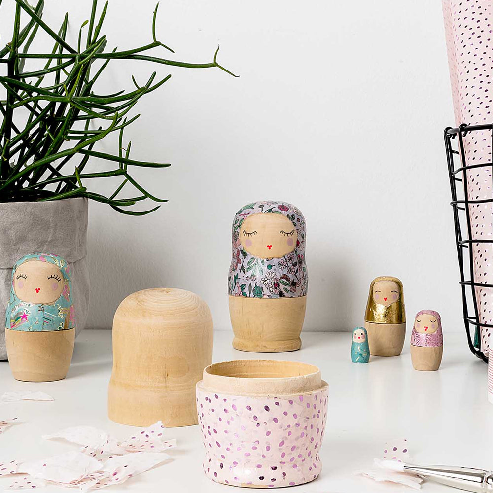 Paint Your Own Wooden Russian Doll Set | Set of 5