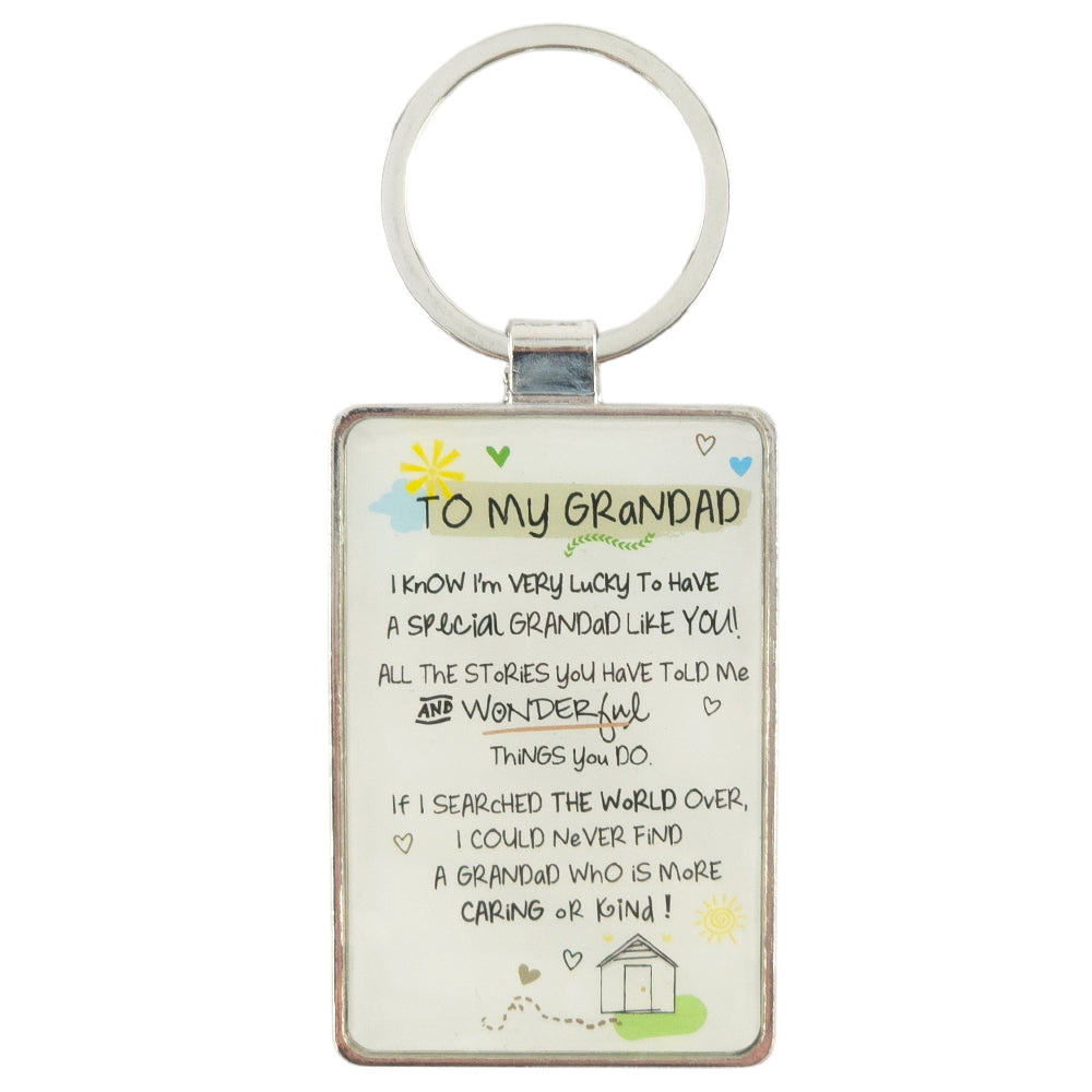 To My Grandad Verse | Metal Keyring | Little Gift | Cracker Filler