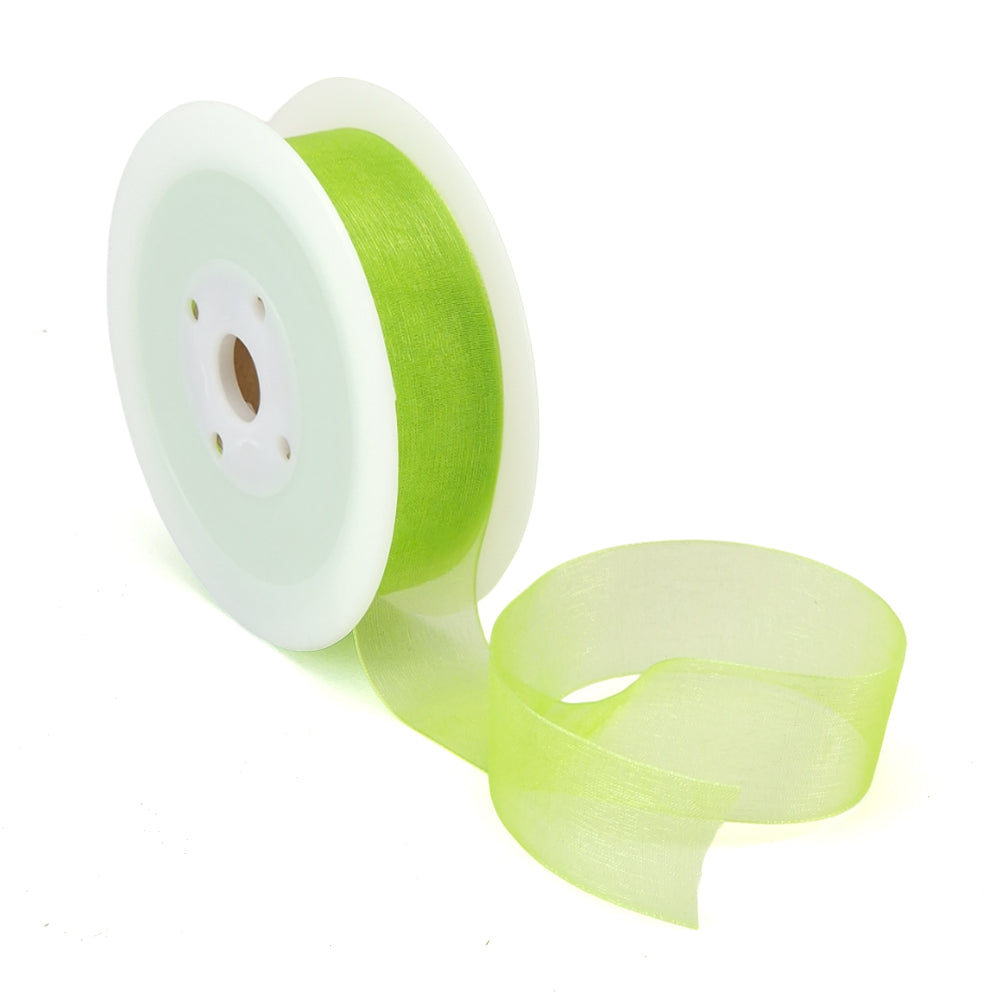 40mm or 25mm Organza Ribbon | Woven Edged | 25m Roll | Choice of Colours
