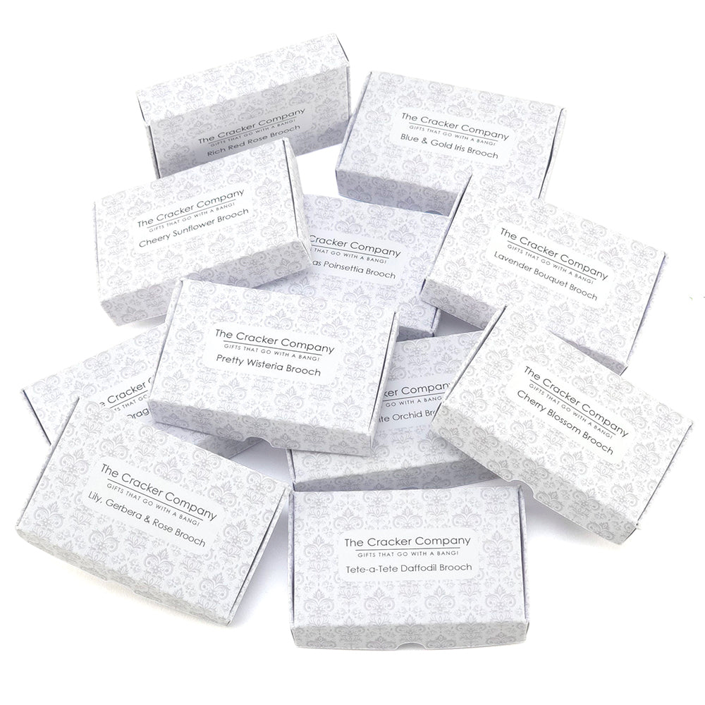 Christmas Poinsettia Brooch | 4.5cm Wide | Ladies Little Gift | Cracker Filler