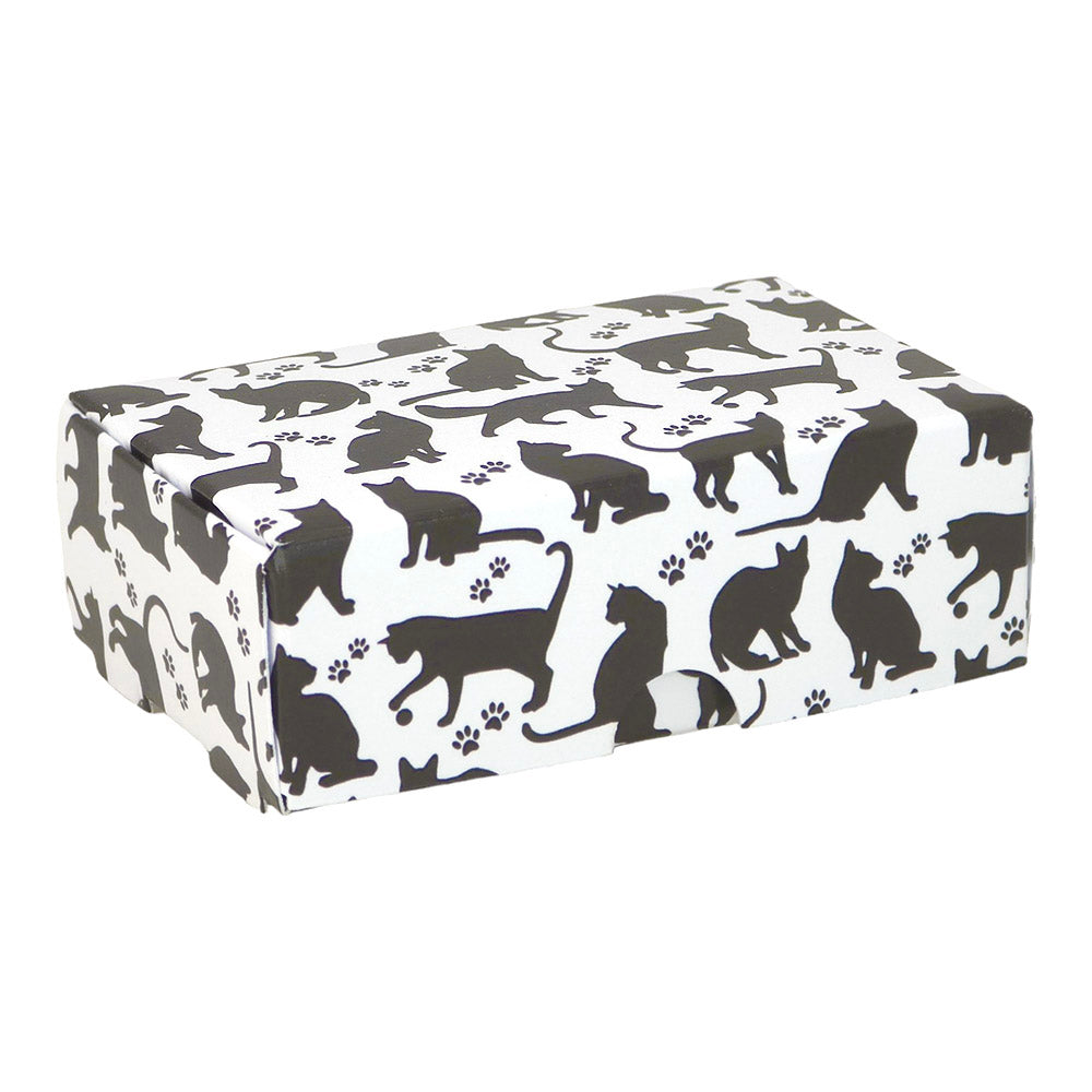 Cat Silhouettes | Little Gift Box | Soap Bar Sized | Single or 6 Boxes | 57x88x30mm