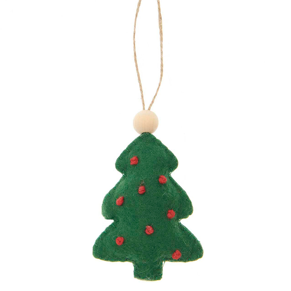 Felt Christmas Tree Hanging Decoration | 8cm Tall