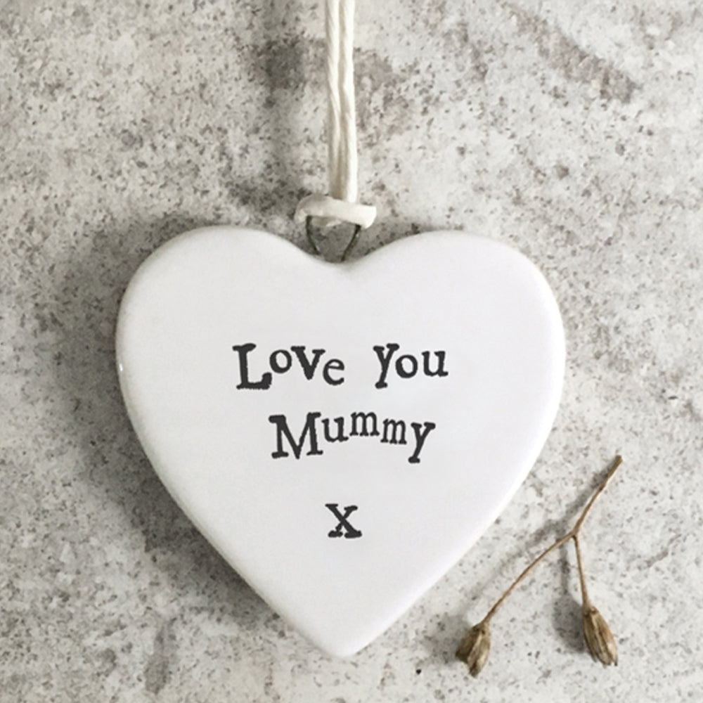 Love You Mummy Heart | Little Porcelain Ornament | Cracker Filler | Little Gift