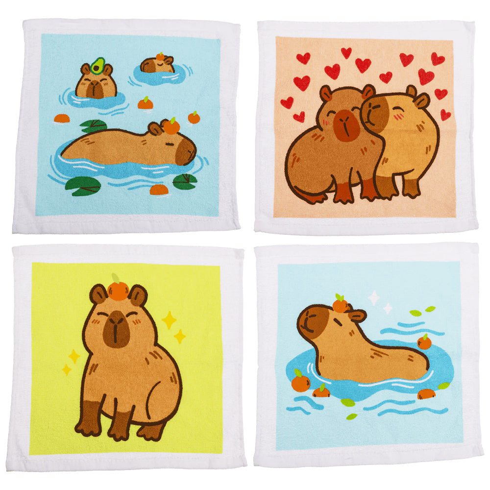 Cute Capybara Magic Expanding Flannel | Mini Towel | Single | Cracker Filler