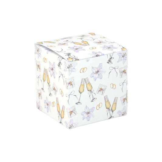 Champagne Wedding | Little Gift Box | 5cm Cube | Single or 6 Boxes