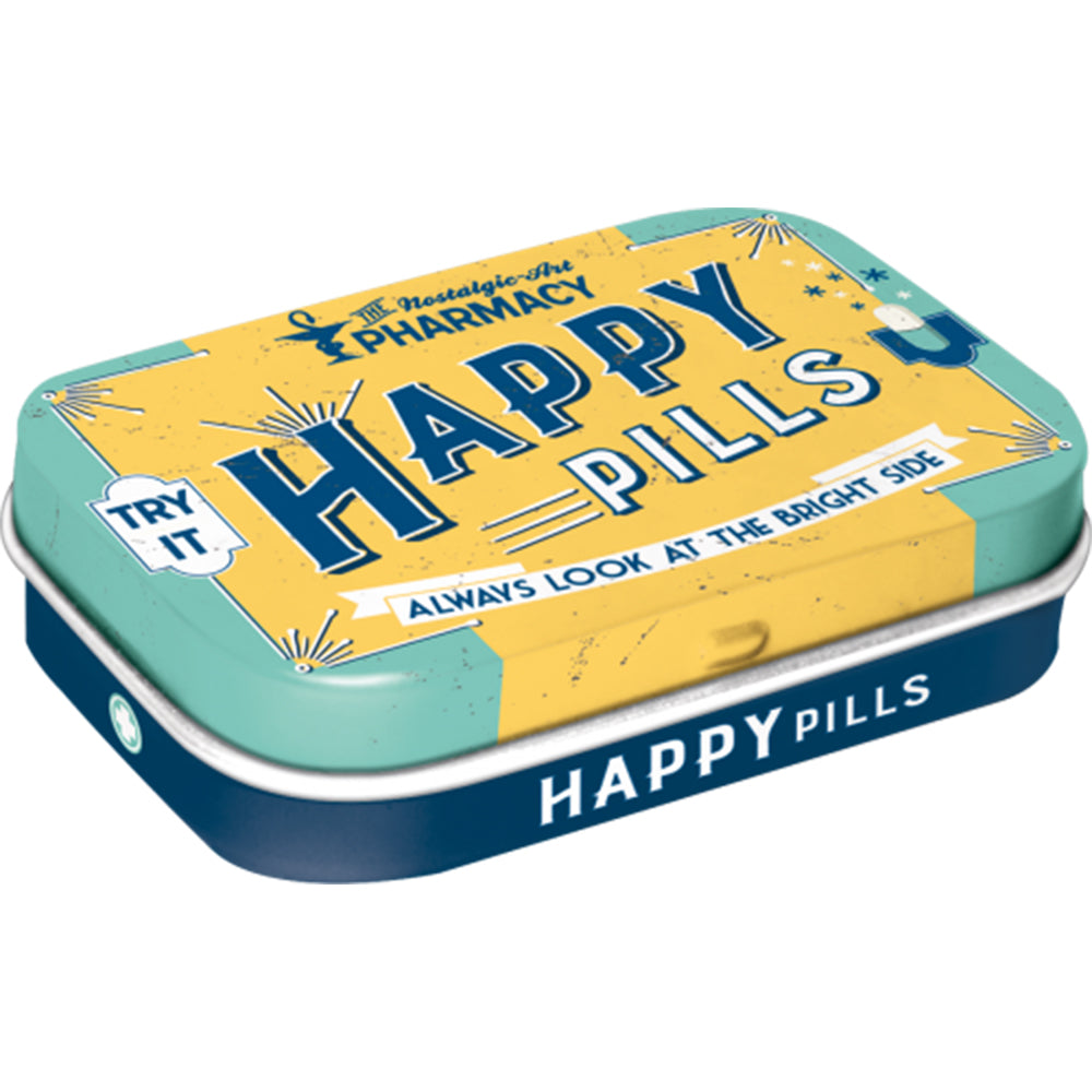 Happy Pills | 15g Sugar Free Mint Tin | Cracker Filler | Mini Gift