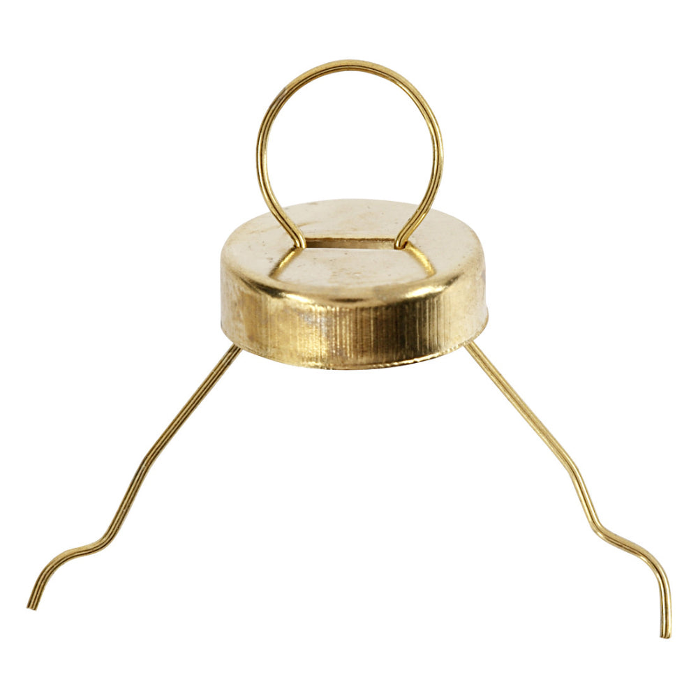 25 Gold or Silver 5mm Christmas Bauble Hangers with Caps