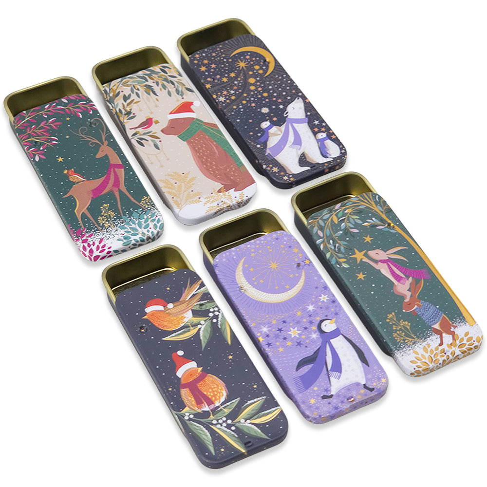 Sara Miller Christmas | Mini Slider Tin | Single | Cracker Filler Gift