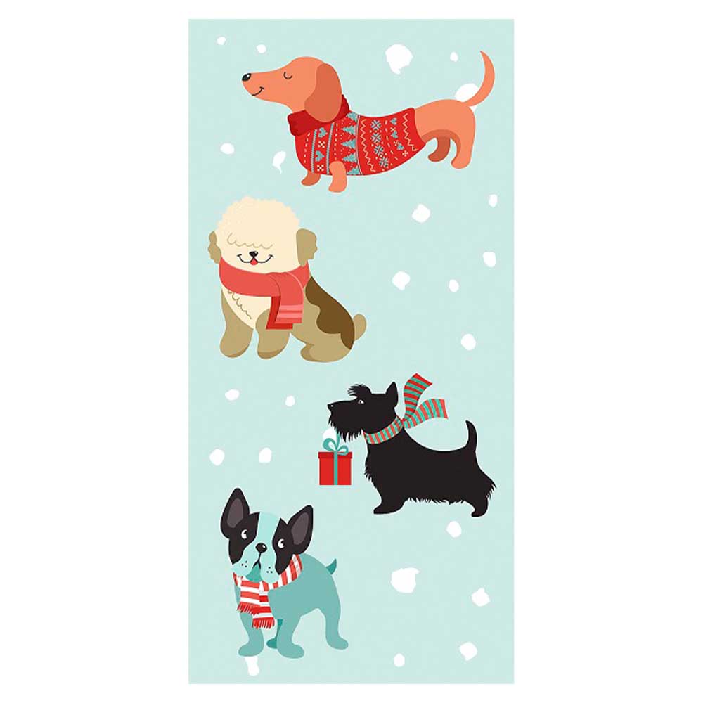 Christmas Dogs | Pocket Size Tissue Pack | Little Gift | Cracker Filler