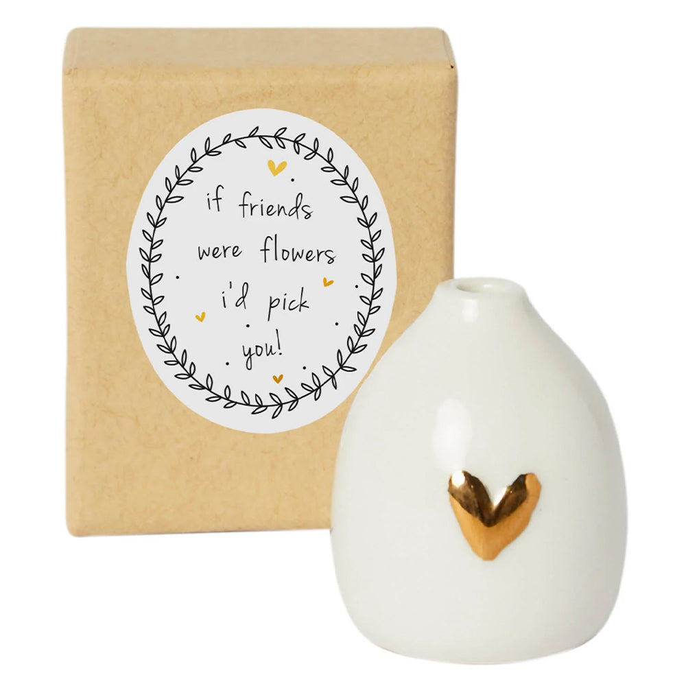 If friends were flowers I'd pick you | Porcelain Mini Vase | Cracker Filler