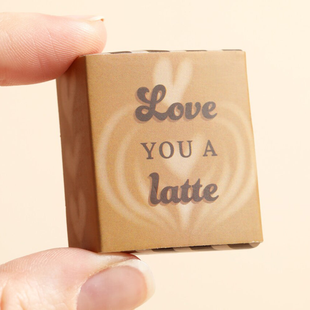 Love You A Latte | Mini Matchbox & Coffee Token | Little Gift | Cracker Filler