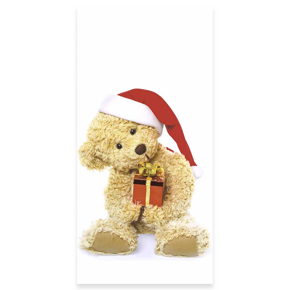 Cute Christmas Teddy | Pocket Size Tissue Pack | Little Gift | Cracker Filler