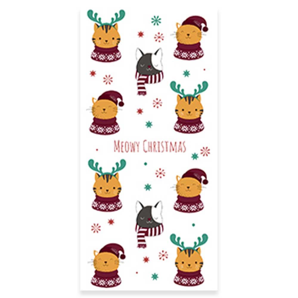 Christmas Cats | Pocket Size Tissue Pack | Little Gift | Cracker Filler